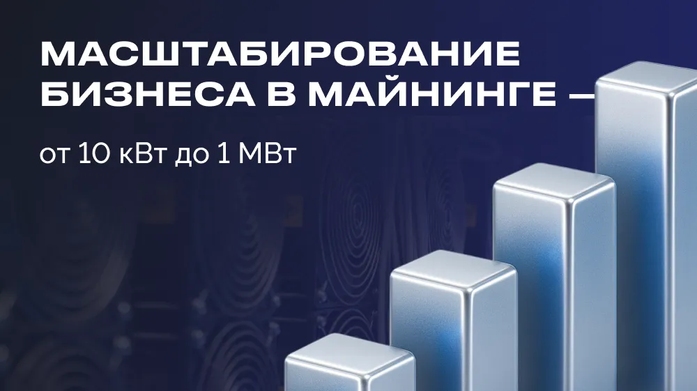 Масштабирование бизнеса в майнинге - от 10 кВт до 1 МВт